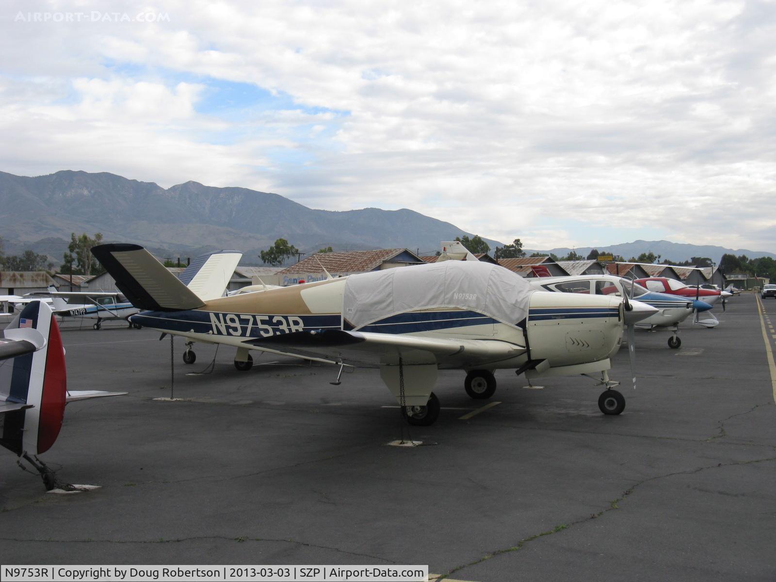 N9753R, 1960 Beech M35 Bonanza C/N D-6241, 1960 Beech M35 BONANZA, Continental IO-470-C 250 Hp