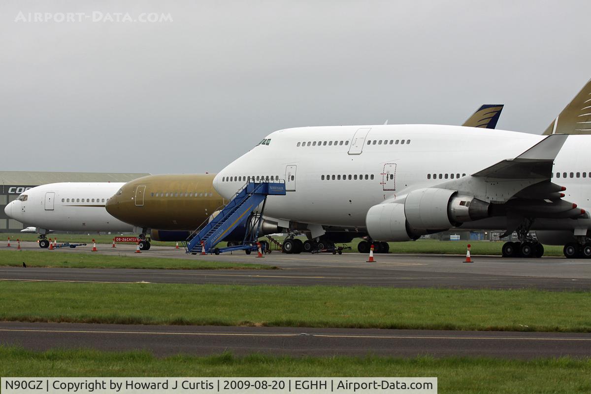 N90GZ, 1994 Boeing 767-3P6/ER C/N 26237, Ex A9C-GZ, registered on 18th August 2009, with 747 9V-SPG in the foreground.