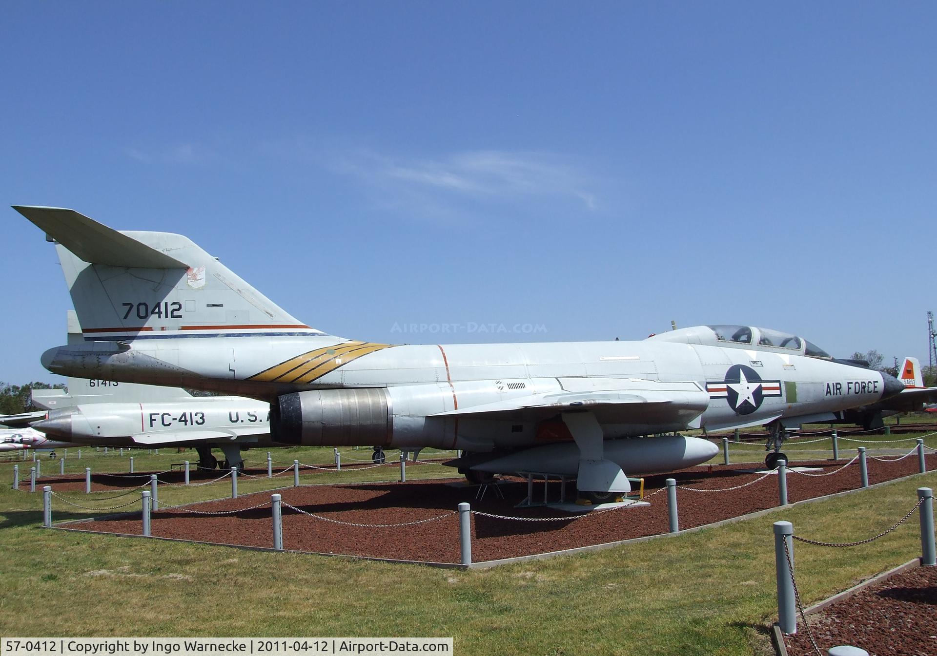 57-0412, 1957 McDonnell F-101B Voodoo C/N 590, McDonnell F-101B Voodoo at the Castle Air Museum, Atwater CA