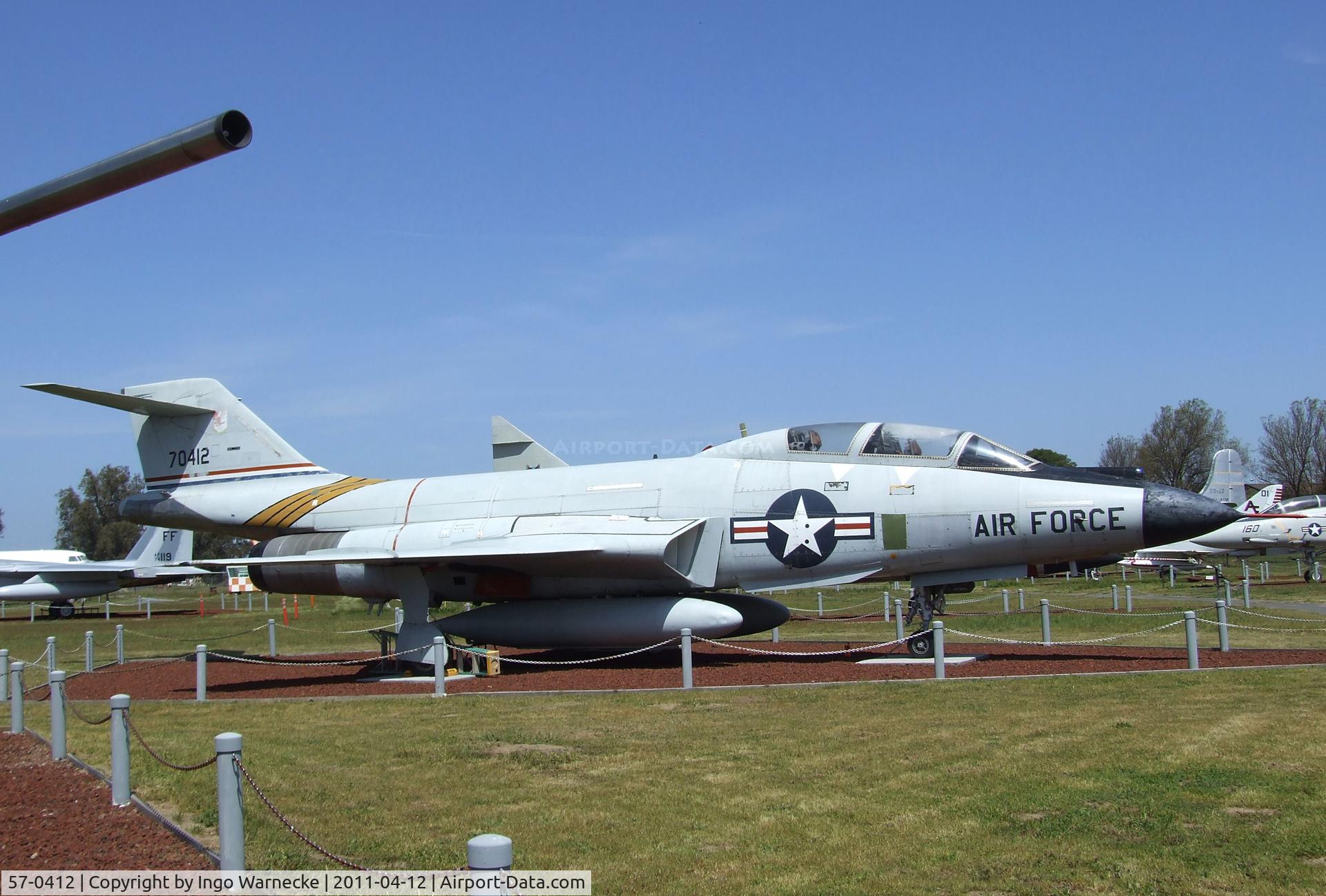 57-0412, 1957 McDonnell F-101B Voodoo C/N 590, McDonnell F-101B Voodoo at the Castle Air Museum, Atwater CA