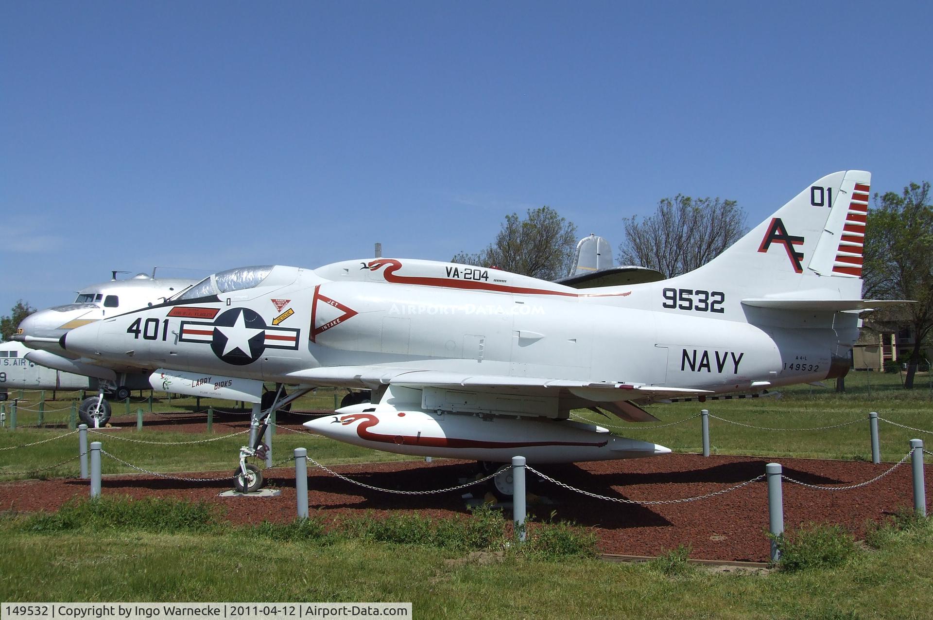 149532, Douglas A-4L Skyhawk C/N 12857, Douglas A-4L Skyhawk at the Castle Air Museum, Atwater CA