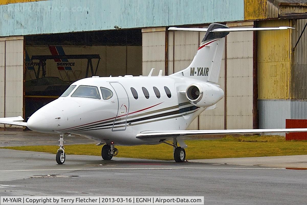 M-YAIR, 2005 Raytheon 390 Premier 1 C/N RB-146, Raytheon Beech RB390 Premier I, c/n: RB-146 at is base in Blackpool