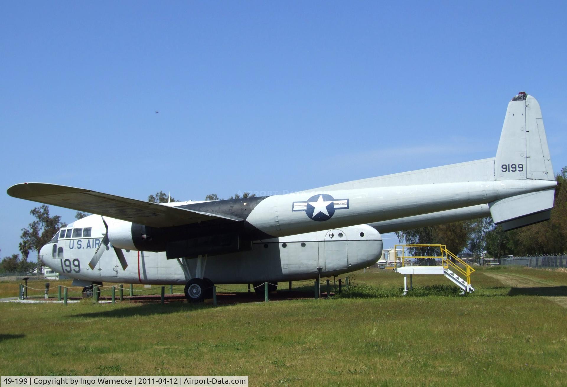 49-199, 1949 Fairchild C-119C-17-FA Flying Boxcar C/N 10436, Fairchild C-119C Flying Boxcar at the Castle Air Museum, Atwater CA