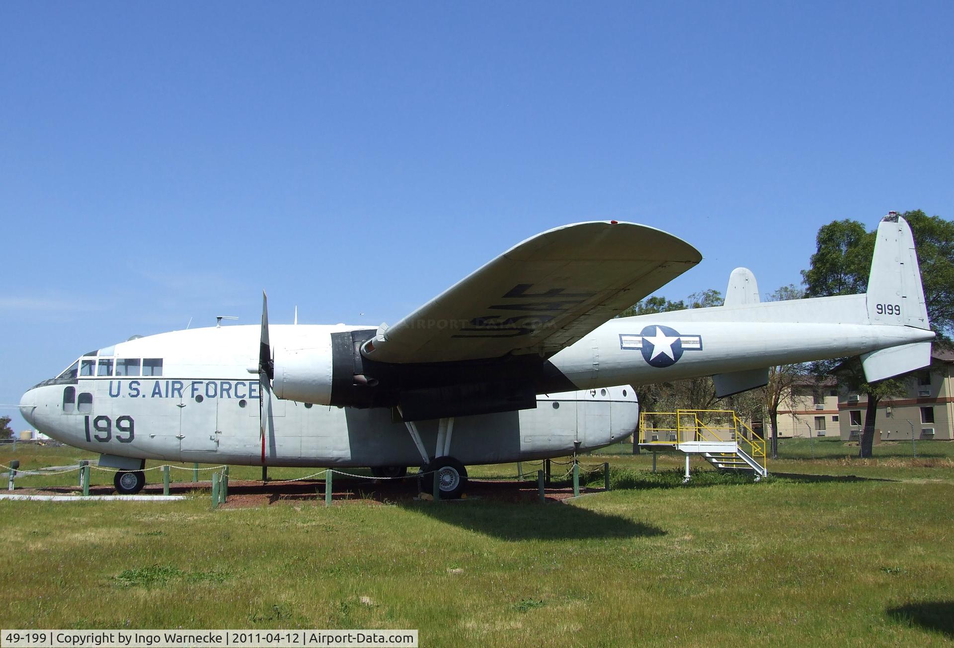 49-199, 1949 Fairchild C-119C-17-FA Flying Boxcar C/N 10436, Fairchild C-119C Flying Boxcar at the Castle Air Museum, Atwater CA