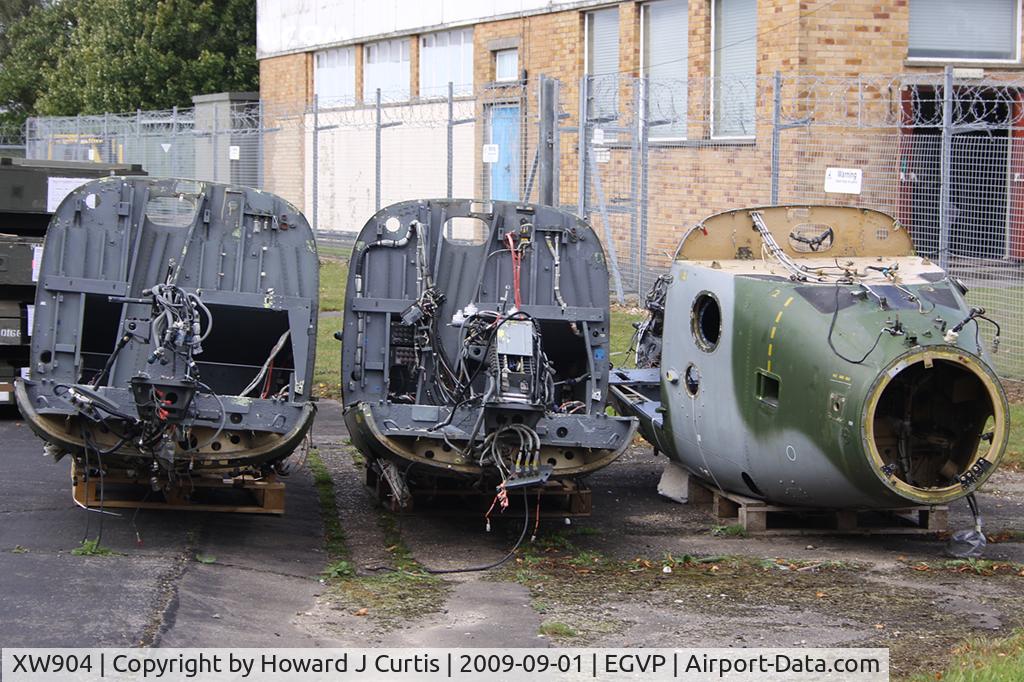XW904, 1974 Westland SA-341B Gazelle AH1 C/N 1209, One of three discarded shells outside GDSH.