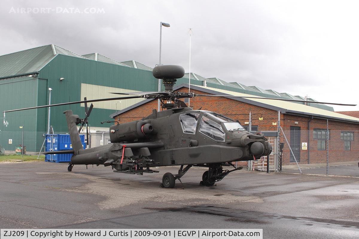 ZJ209, 2003 Westland Apache AH.1 C/N WAH.43, Operated by 673 Squadron.