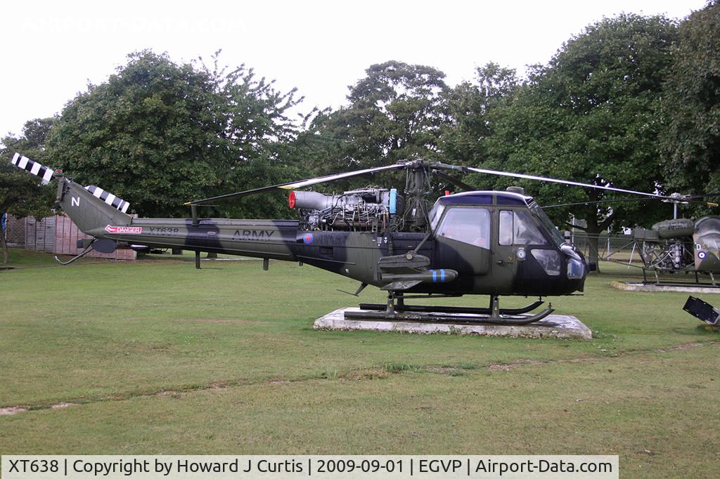 XT638, 1966 Westland Scout AH.1 C/N F9644, On gate duty here.