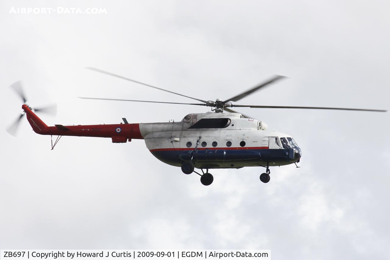 ZB697, Mil Mi-8MTV-1 C/N 103M02, Operated by the Ministry of Defence. Exported to Afghanistan in 2010.