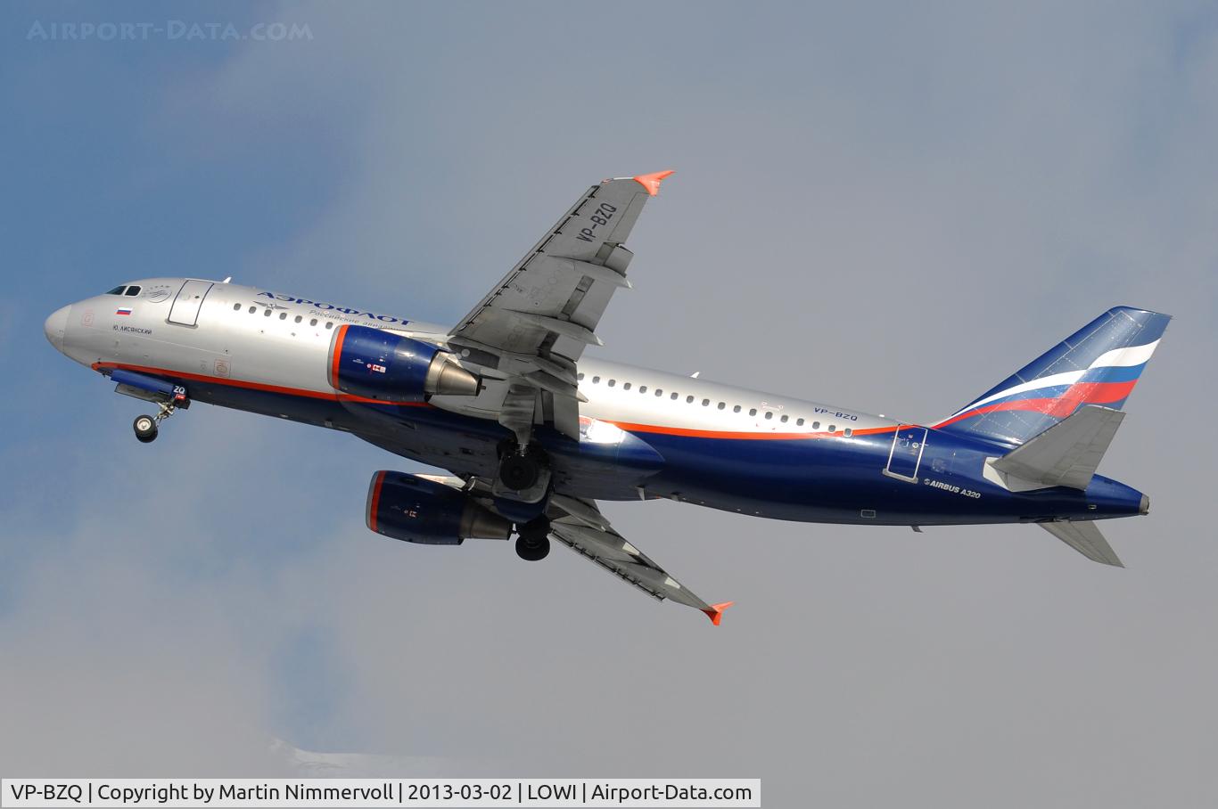 VP-BZQ, 2008 Airbus A320-214 C/N 3627, Aeroflot