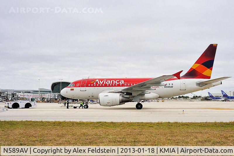 N589AV, 2005 Airbus A318-111 C/N 2575, @Miami