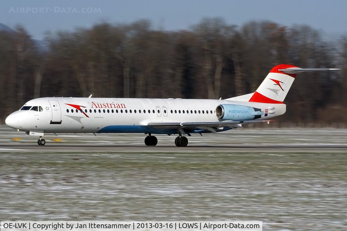 OE-LVK, 1992 Fokker 100 (F-28-0100) C/N 11397, oe-lvk @ lows