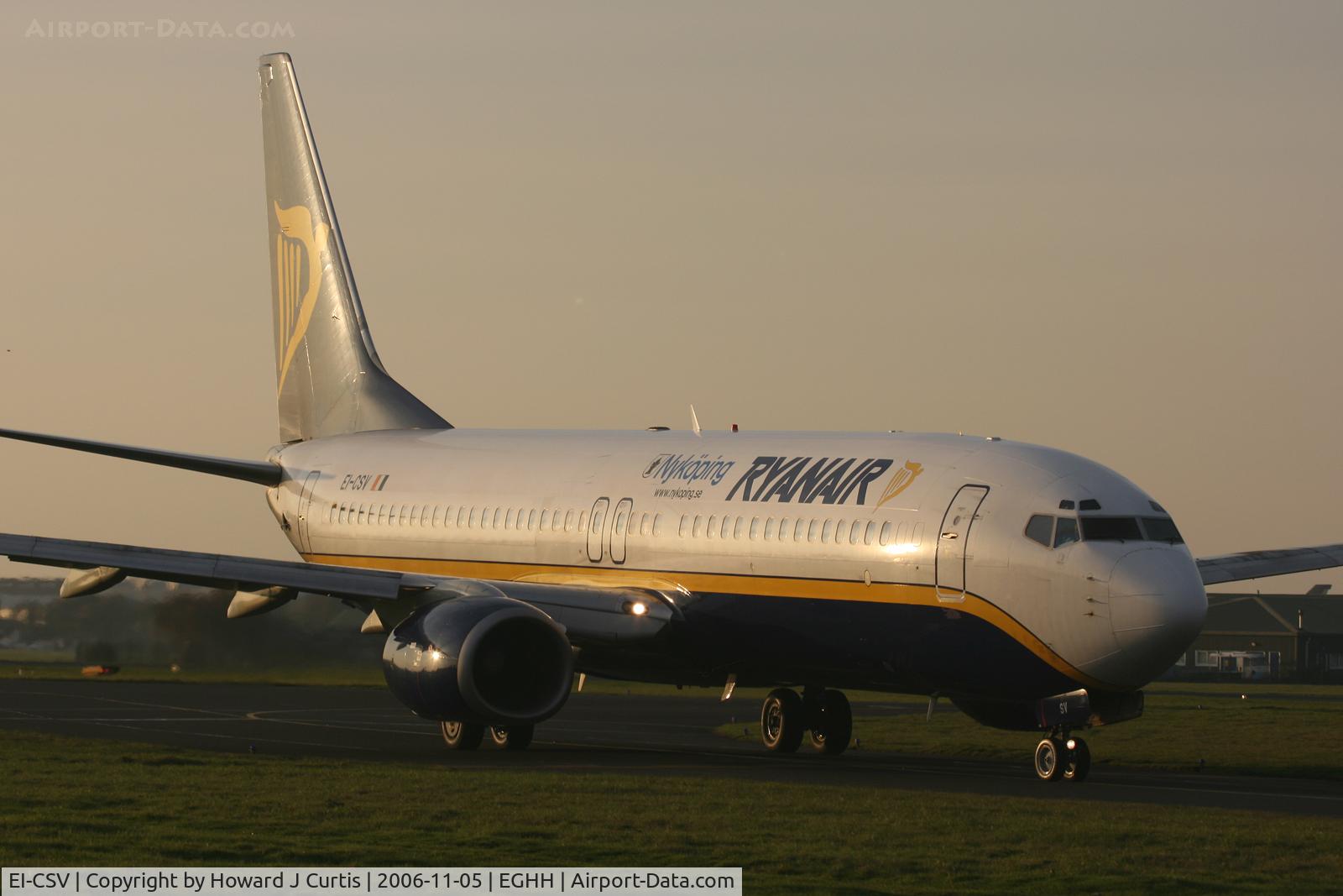 EI-CSV, 2002 Boeing 737-8AS C/N 29934, Ryanair, old colours.