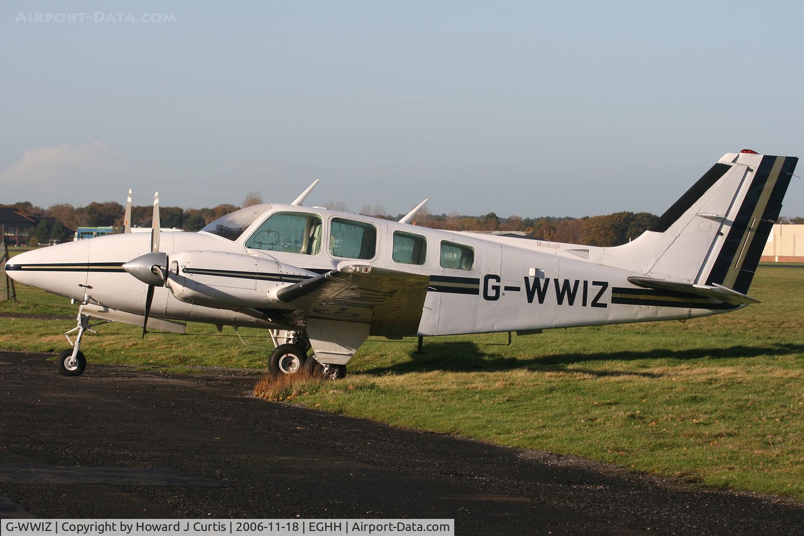 G-WWIZ, 1973 Beech 58 Baron C/N TH-429, Privately owned.