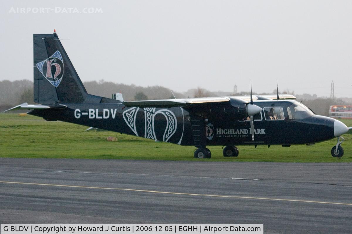 G-BLDV, 1984 Pilatus Britten-Norman BN-2B-26 Islander C/N 2179, Loganair; special Highland Park colours.