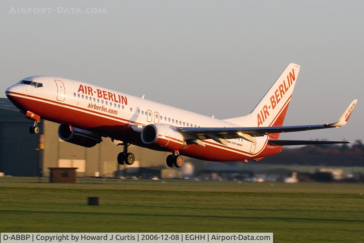 D-ABBP, 2005 Boeing 737-86J C/N 29641, Air Berlin. Just airborne.