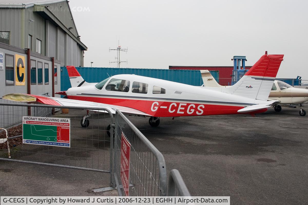 G-CEGS, 1978 Piper PA-28-161 Cherokee Warrior II C/N 28-7816418, Aviation Rentals, ex N6391C. Registered on 20th November 2006, it is seen here after being resprayed.