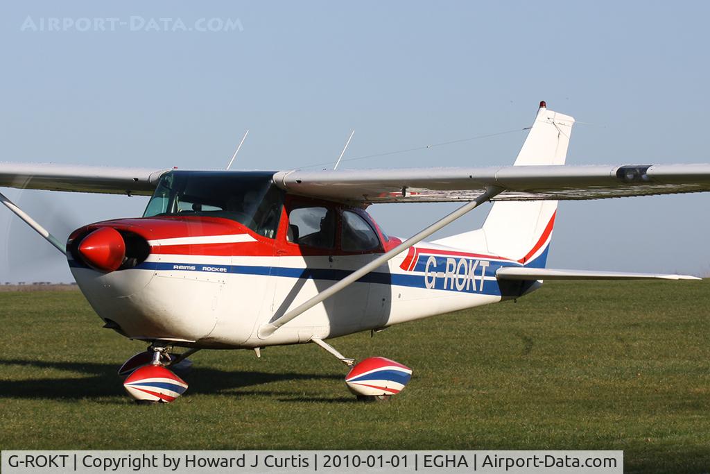 G-ROKT, 1968 Reims FR172E Reims Rocket C/N 0046, At the New Year's Day Fly-In. Privately owned.