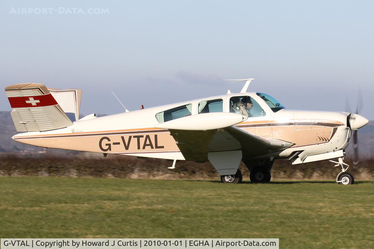 G-VTAL, 1965 Beech V35 Bonanza C/N D-7978, At the New Year's Day Fly-In. Privately owned.