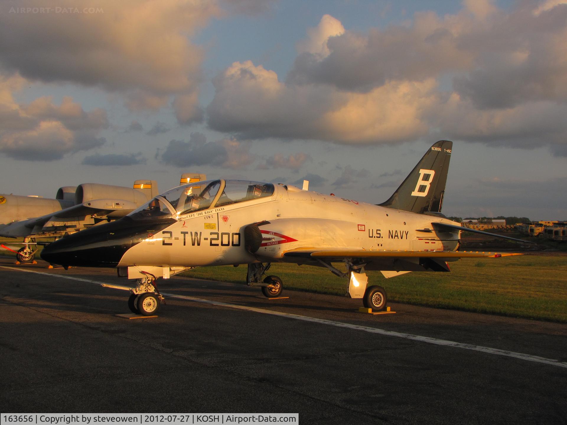 163656, McDonnell Douglas T-45C Goshawk C/N A058, in the setting sun at Oshkosh