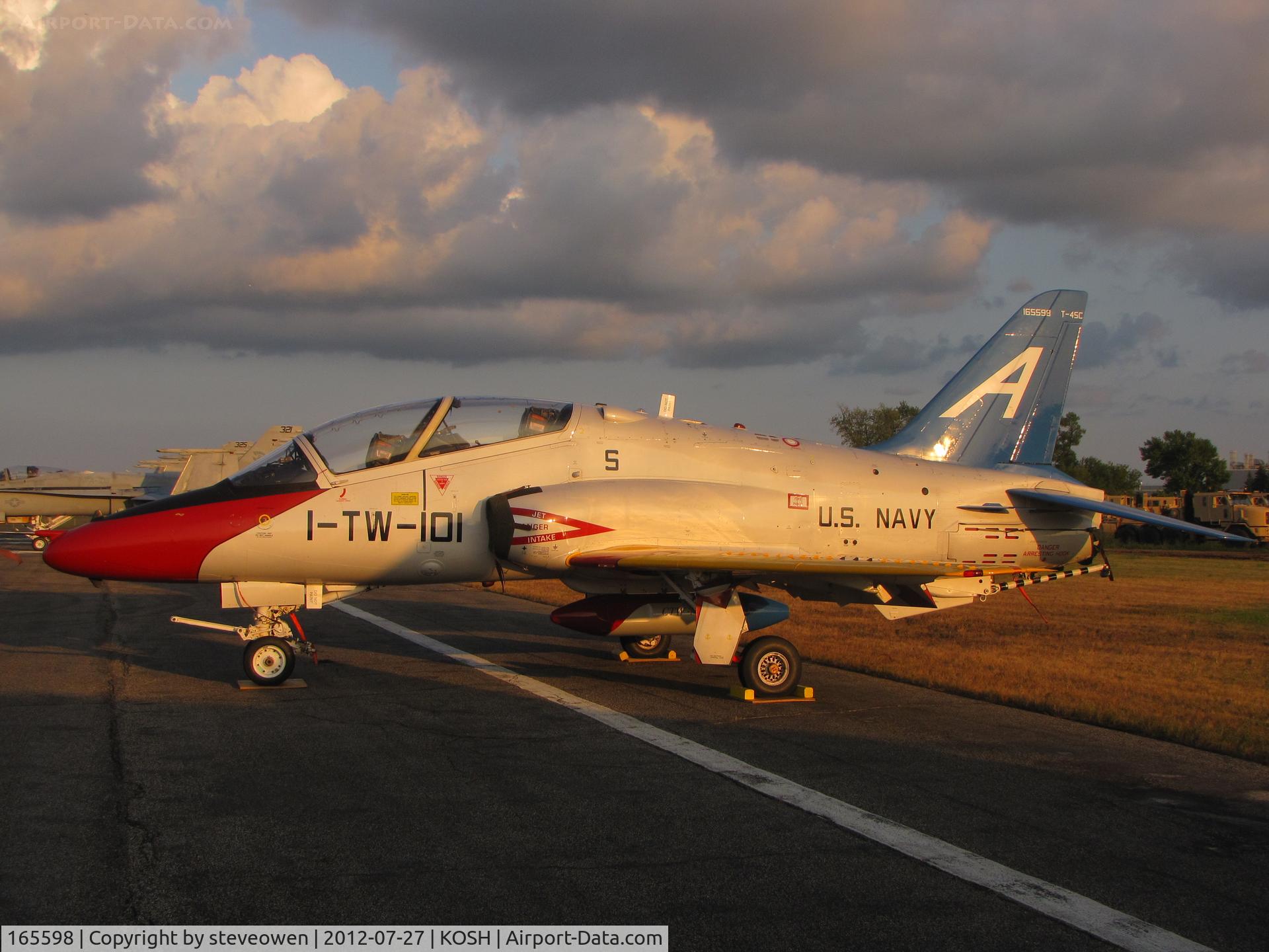 165598, Boeing T-45C Goshawk C/N C056, in a setting sun