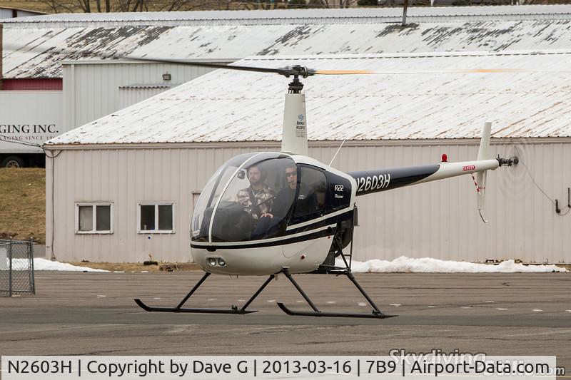 N2603H, 1987 Robinson R22 Mariner C/N 691M, Training at Northeast Helicopters, Ellington, CT
