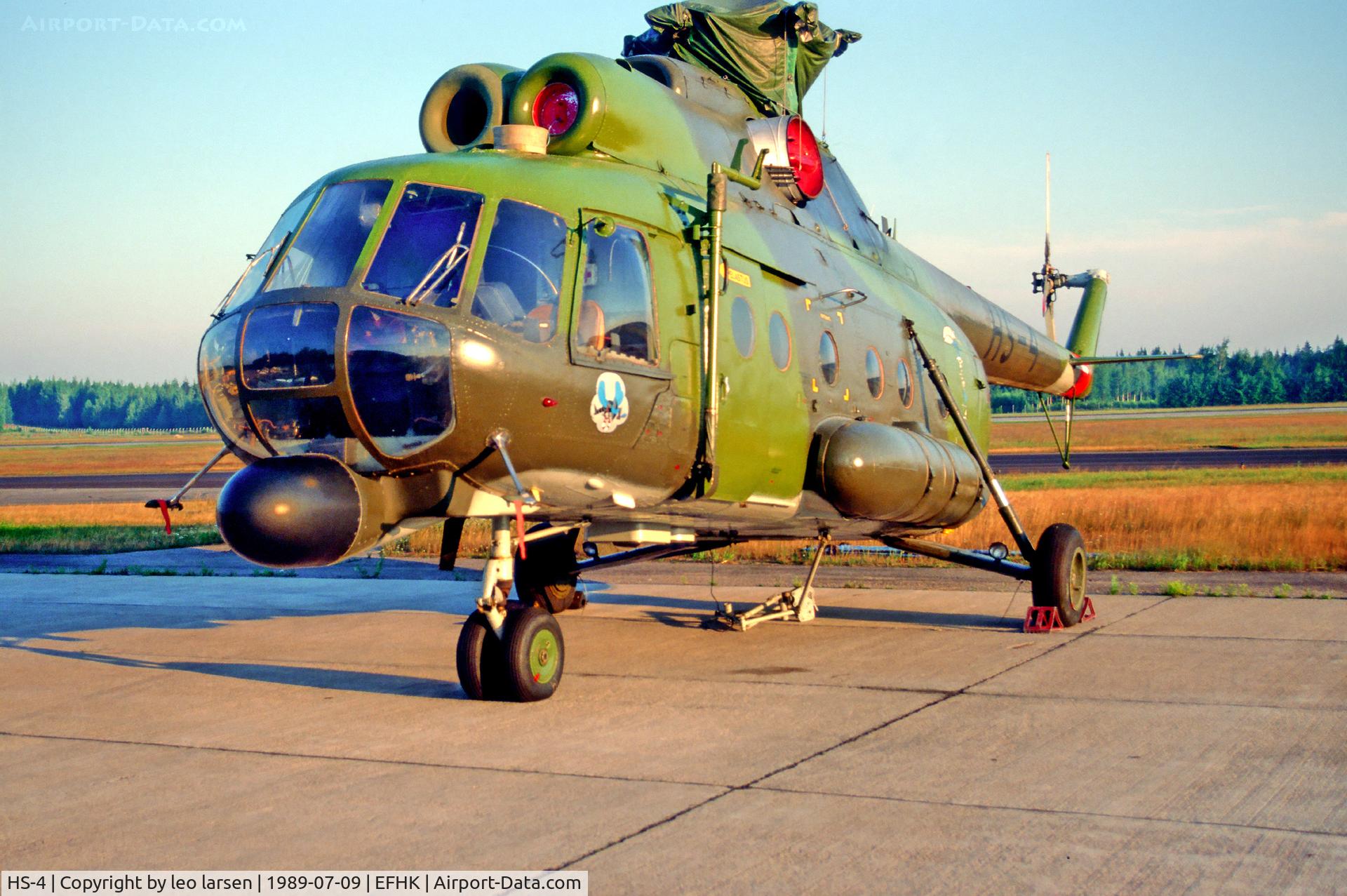 HS-4, 1974 Mil Mi-8T Hip C/N 13304, Helsinki 9.7.89
