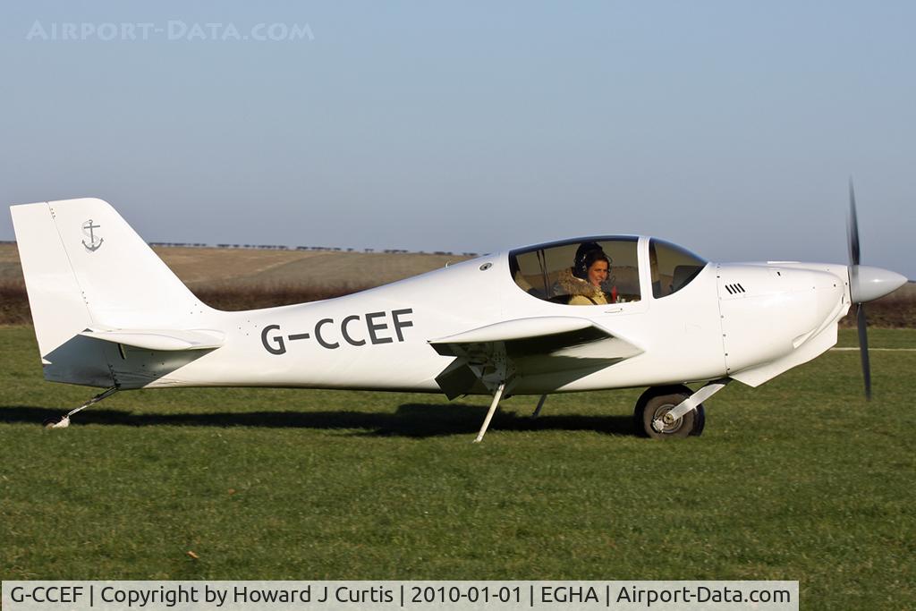 G-CCEF, 2004 Europa Monowheel C/N PFA 247-13038, At the New Year's Day Fly-In. Privately owned.