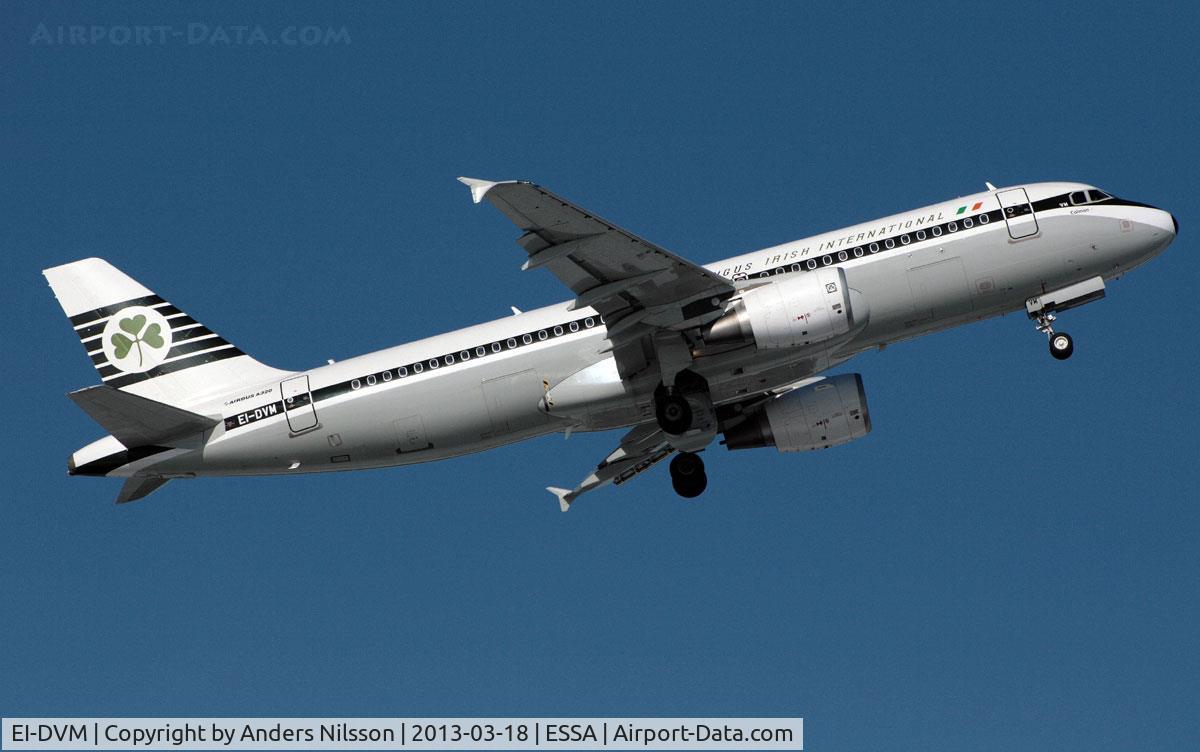 EI-DVM, 2011 Airbus A320-214 C/N 4634, Departing runway 08 as EI621 back to Dublin.