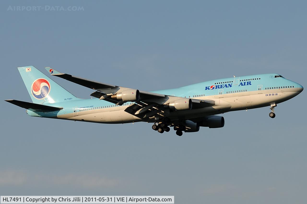 HL7491, Boeing 747-4B5 C/N 27341, Korean Air