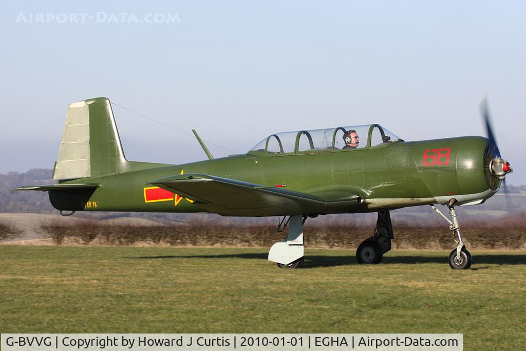 G-BVVG, 1966 Nanchang CJ-6A Chujiao C/N 2751219, At the New Year's Day Fly-In. Privately owned. 68 red.