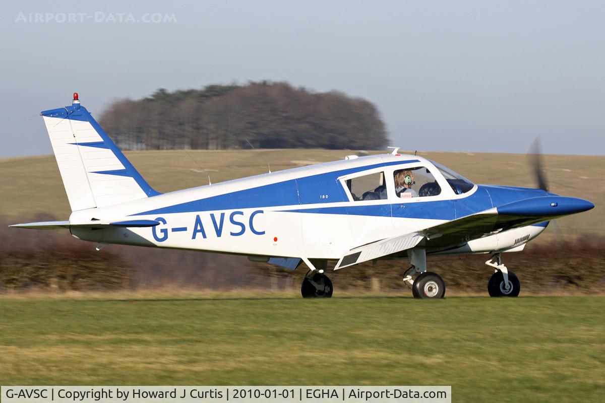 G-AVSC, 1967 Piper PA-28-180 Cherokee C/N 28-4193, At the New Year's Day Fly-In. Privately owned.