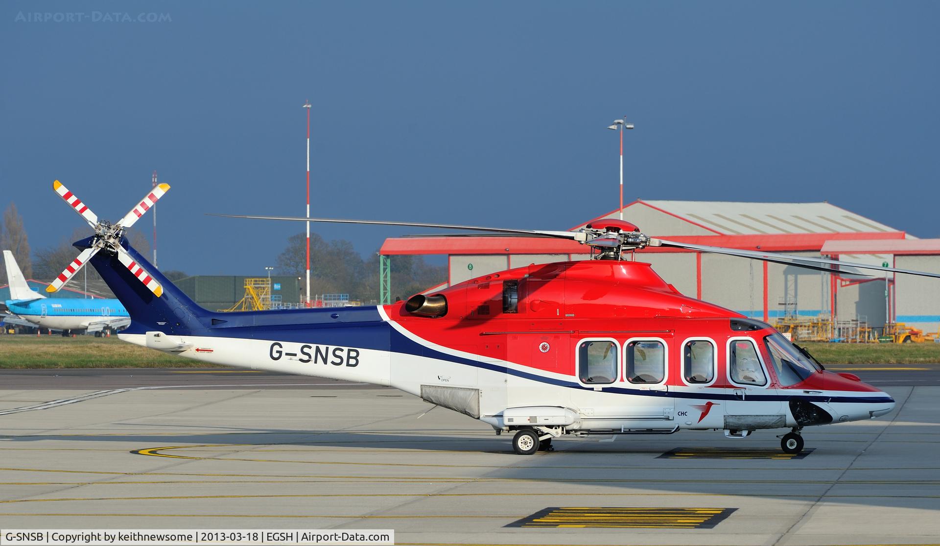 G-SNSB, 2010 AgustaWestland AW-139 C/N 31295, A visitor from North Denes.