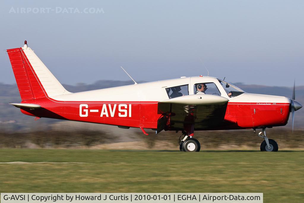 G-AVSI, 1967 Piper PA-28-140 Cherokee C/N 28-23148, At the New Year's Day Fly-In. Privately owned.