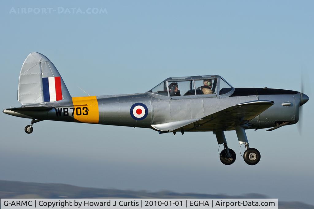 G-ARMC, 1950 De Havilland DHC-1 Chipmunk 22A C/N C1/0151, At the New Year's Day Fly-In. Privately owned. Painted as WB703.