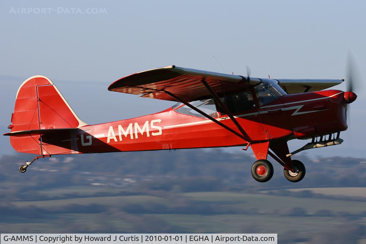 G-AMMS, 1951 Auster J-5K Aiglet Trainer C/N 2745, At the New Year's Day Fly-In. Privately owned.