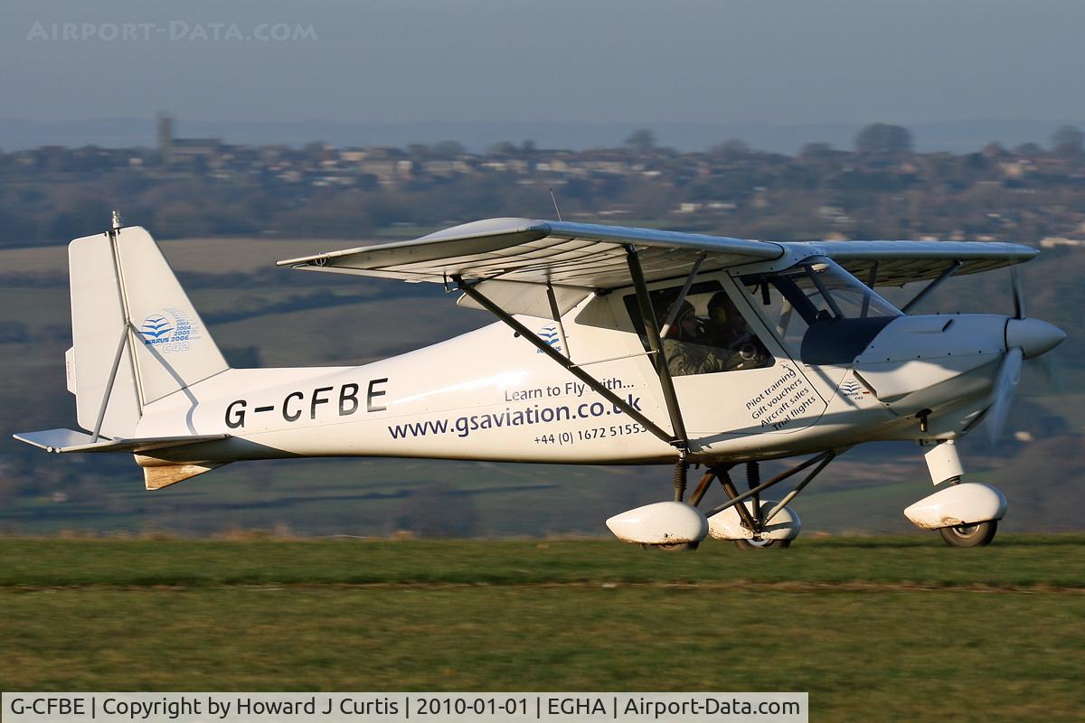 G-CFBE, 2008 Comco Ikarus C42 FB80 C/N 0804-6958, At the New Year's Day Fly-In. Privately owned.