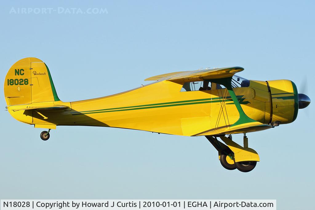 N18028, 1937 Beech D17S Staggerwing C/N 147, At the New Year's Day Fly-In. Privately owned.