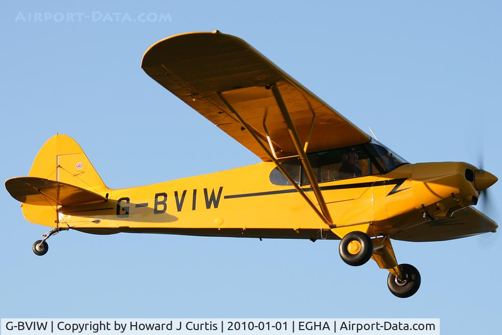 G-BVIW, 1965 Piper PA-18-150 Super Cub C/N 18-8277, At the New Year's Day Fly-In. Privately owned.