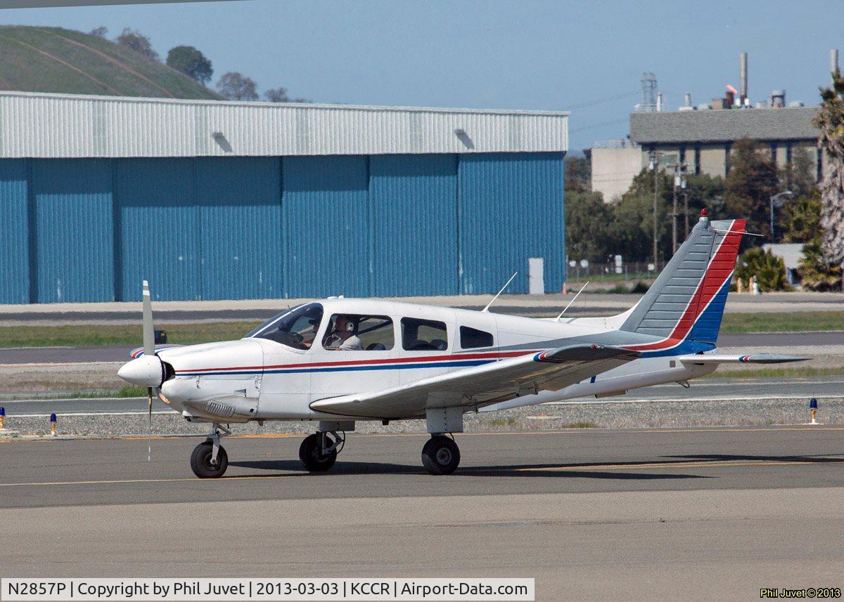 N2857P, 1979 Piper PA-28-181 Archer C/N 28-7990501, Starting take off at Buchanan Field, Concord, CA.