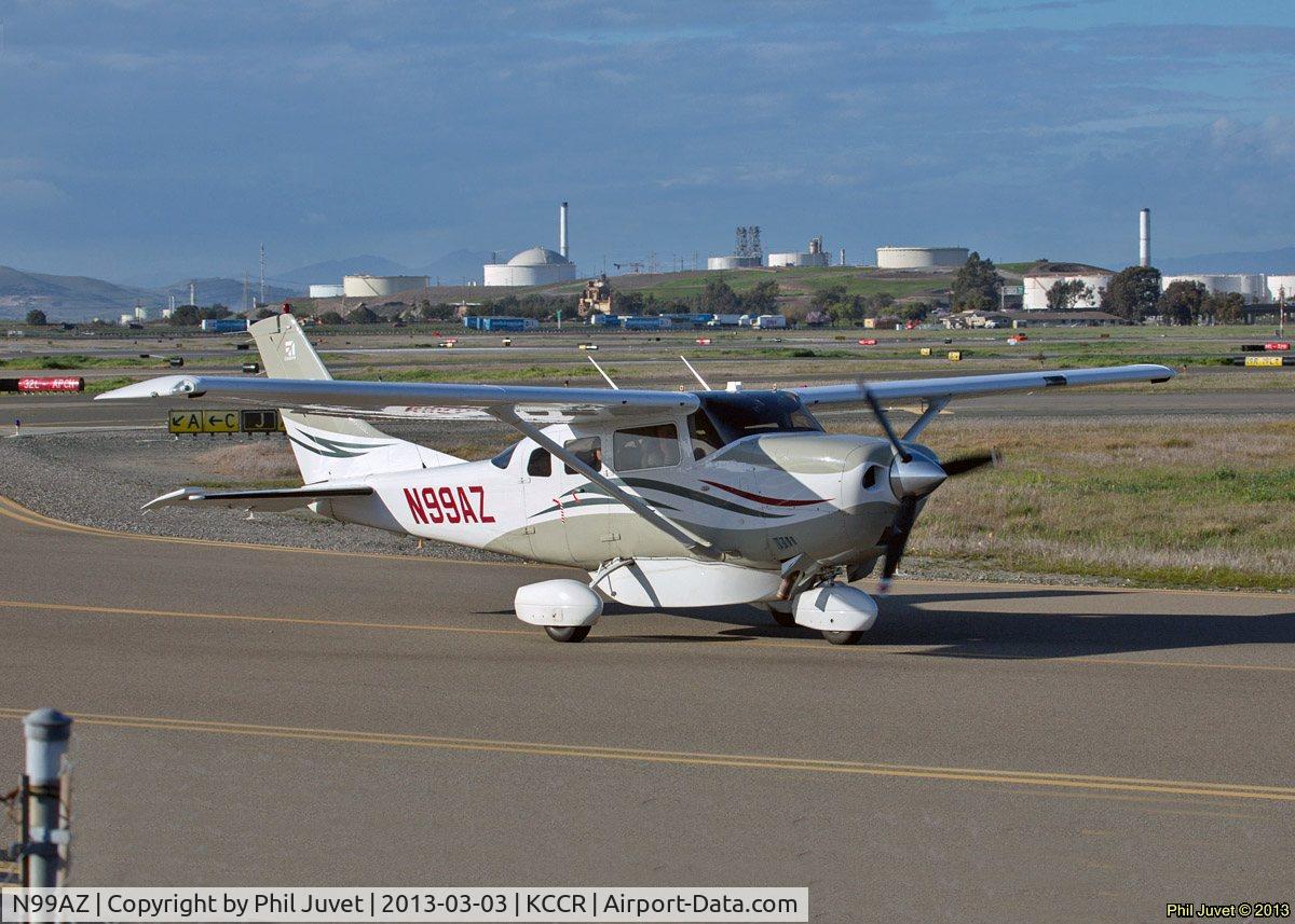 N99AZ, 2006 Cessna T206H Turbo Stationair C/N T20608691, On Taxi way at Buchanan Field, Concord, CA.