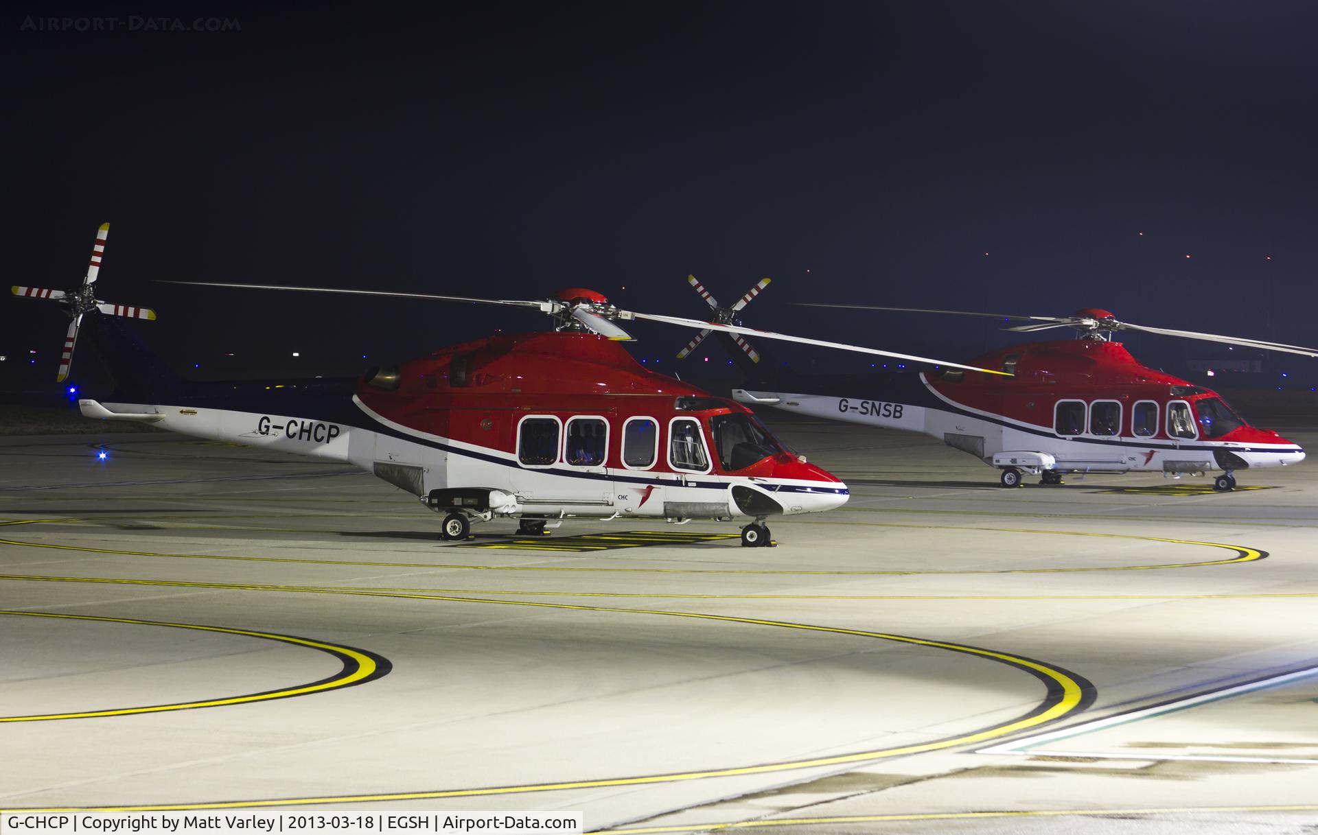 G-CHCP, 2006 Agusta AW-139 C/N 31046, Sat on stand with G-SNSB.