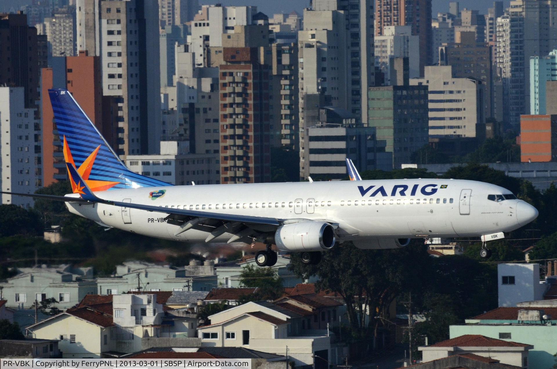 PR-VBK, 2007 Boeing 737-8EH C/N 34271, Varig B737 landing in CGH