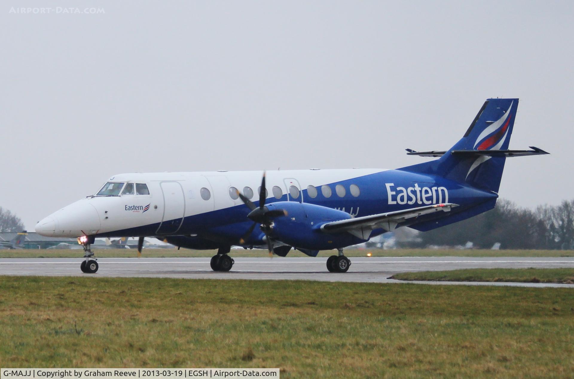 G-MAJJ, 1993 British Aerospace Jetstream 41 C/N 41024, About to depart on 09.