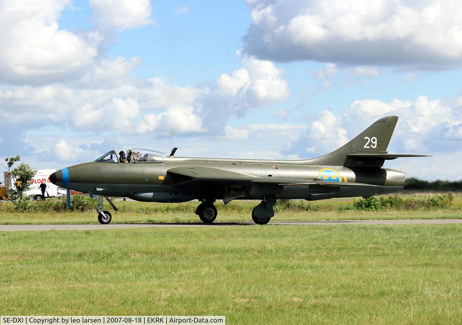 SE-DXI, Hawker Hunter F.58 C/N 41H/697440, Roskilde Air Show 18.8.07