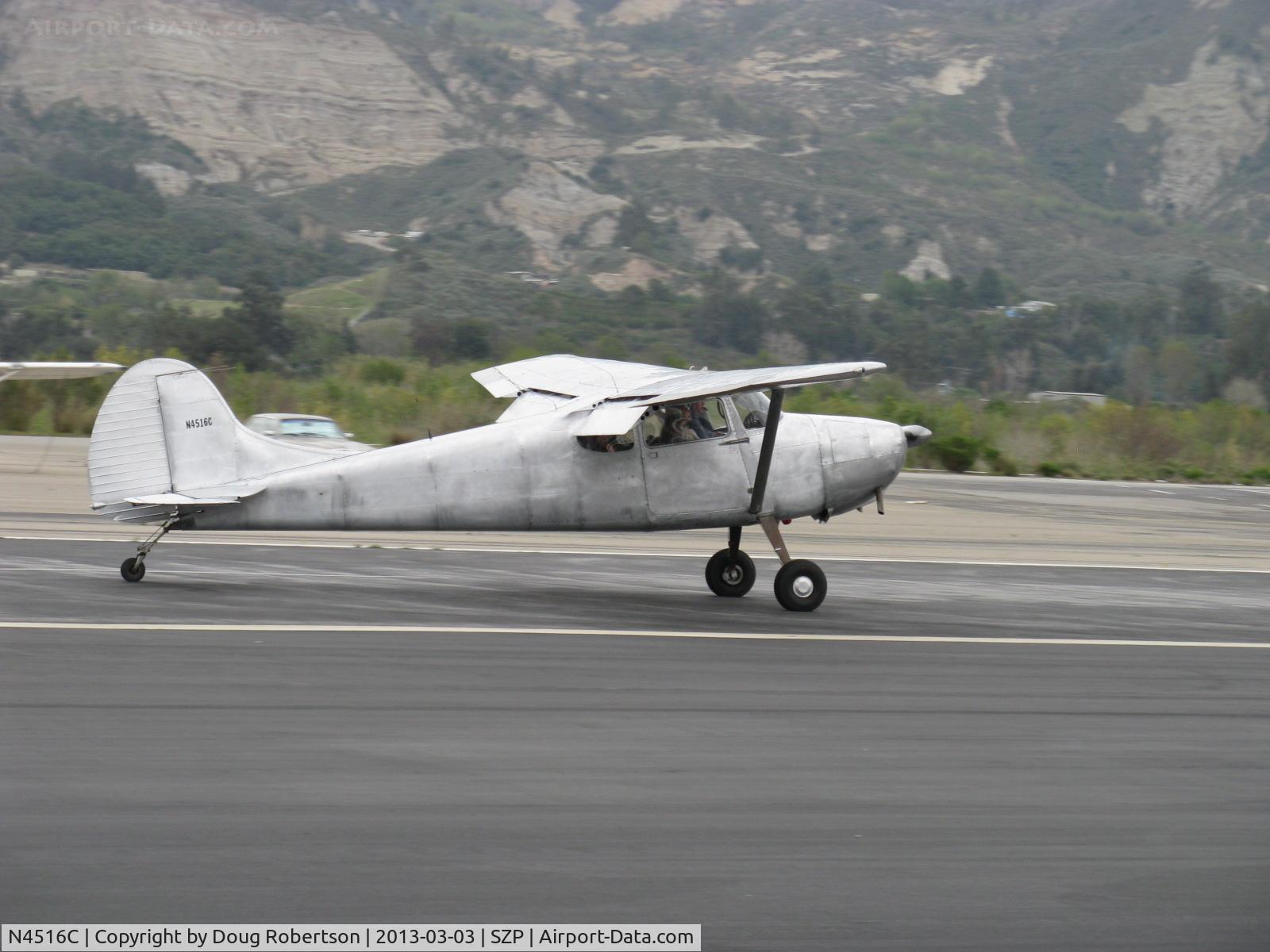 N4516C, 1952 Cessna 170B C/N 25460, 1952 Cessna 170B, Continental C145 145 Hp, landing roll Rwy 22