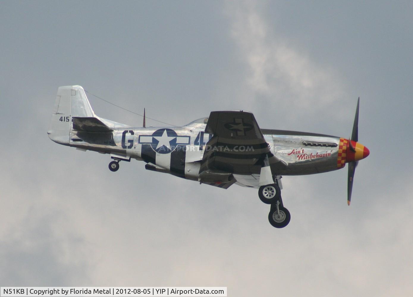 N51KB, 1961 North American F-51D Mustang C/N 44-74009, Ain't Misbehavin