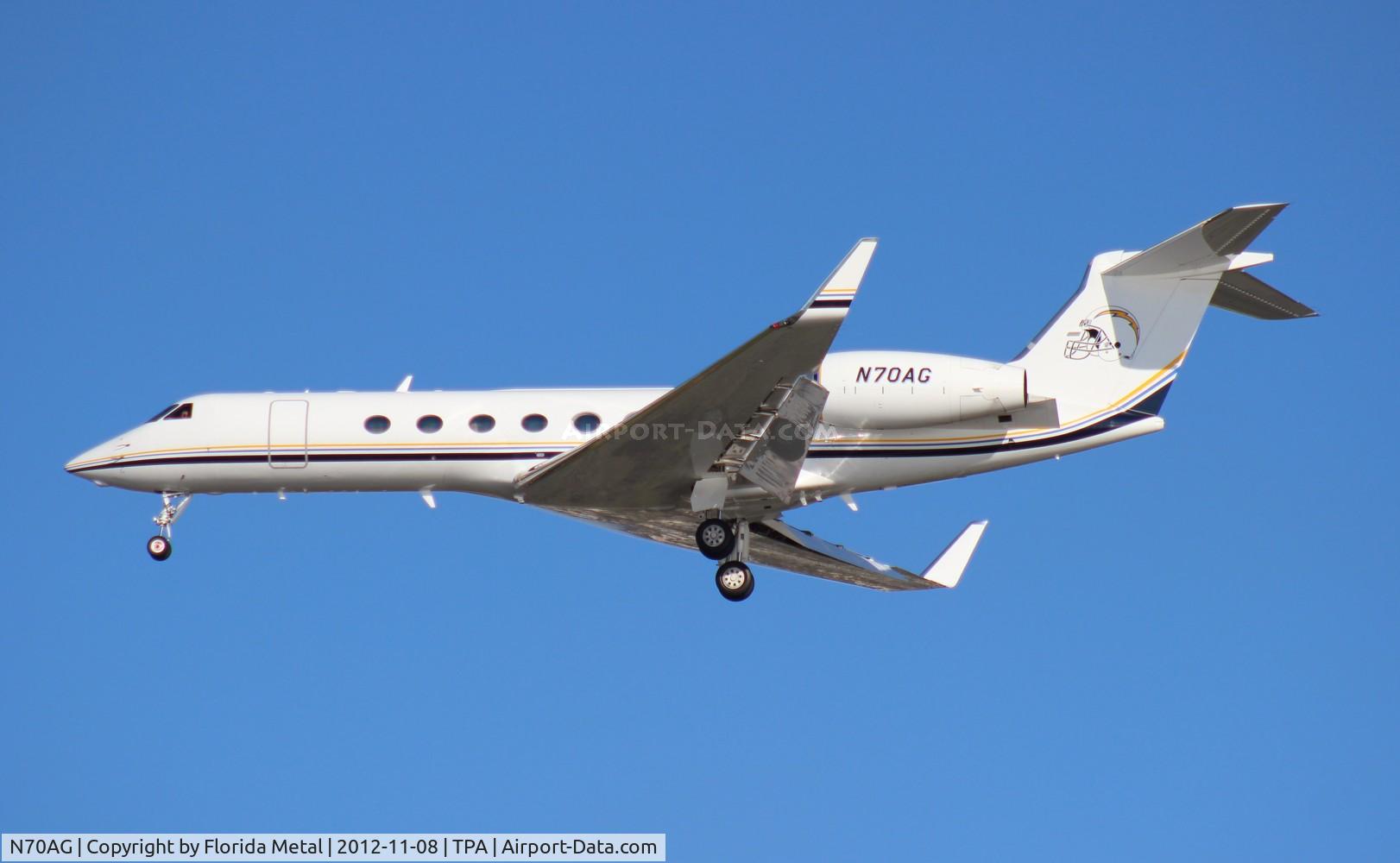 N70AG, 1997 Gulfstream Aerospace G-V C/N 522, San Diego Padres Gulfstream V