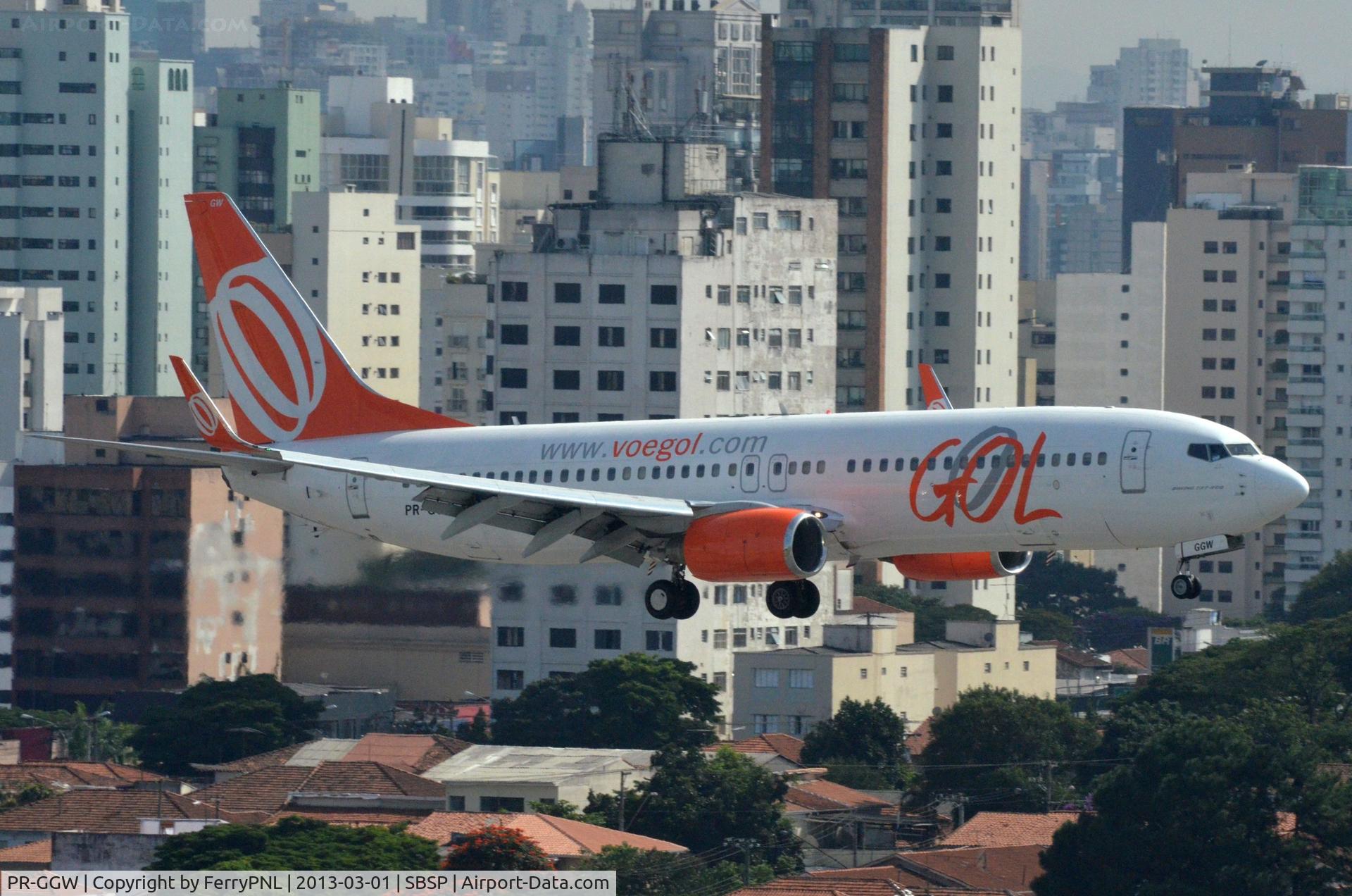 PR-GGW, 2010 Boeing 737-8EH C/N 35831, Gol B738 landing in CGH
