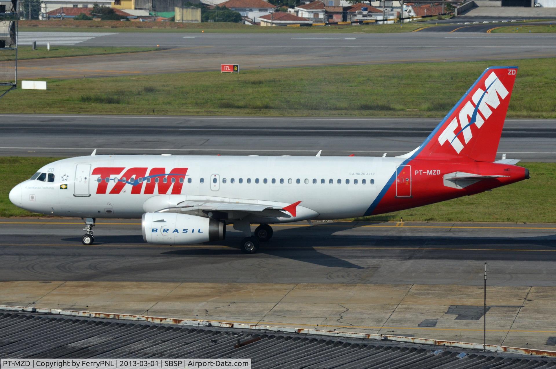 PT-MZD, 1999 Airbus A319-132 C/N 1096, Ready to depart