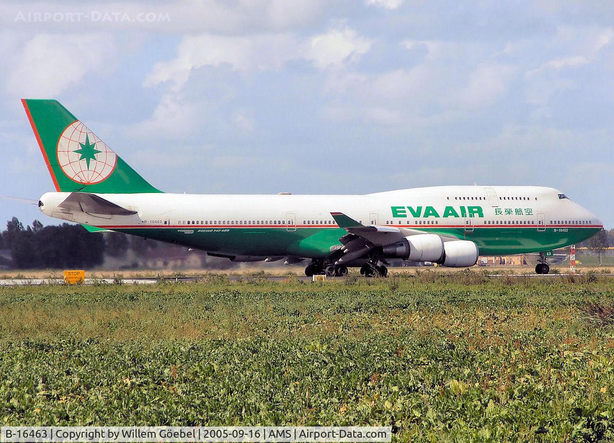 B-16463, 1993 Boeing 747-45E SCD F C/N 27174, Take off from runway L36 of Schiphol Airport